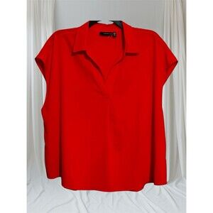 Rafaella Orange Top Size 3X Cap Sleeves Pullover NWOT